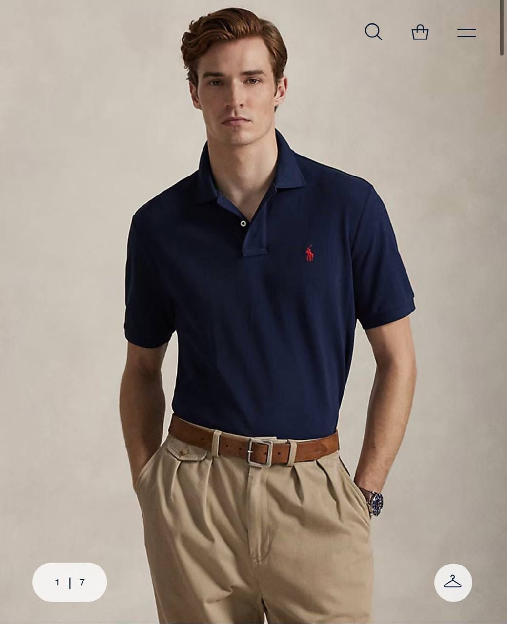 Classic Fit Stretch Mesh Polo Shirt